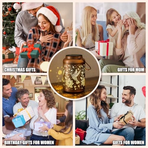 Mothers Day Gifts for Mom Grandma - Birthday Day Gifts for Women, Garden Decor Solar Lantern, Home Docor Solar Lamps, Hummingbird Solar Lights Outdoor Waterproof, Decorations Outside for Yard - Thumbnail 6