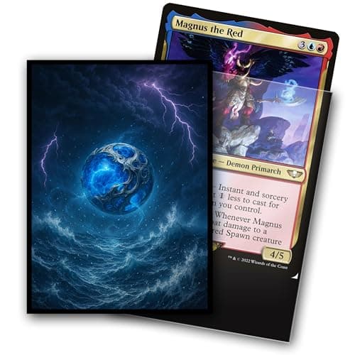 MTG Card Sleeves - Element Series (Earth/Fire/Wood/Water/Dark) - Ultra Clear Front & Matte Finish Back, 100 Count Standard Size Matte Art Sleeve for Magic The Gathering (Abyssal Tear) - Thumbnail 2