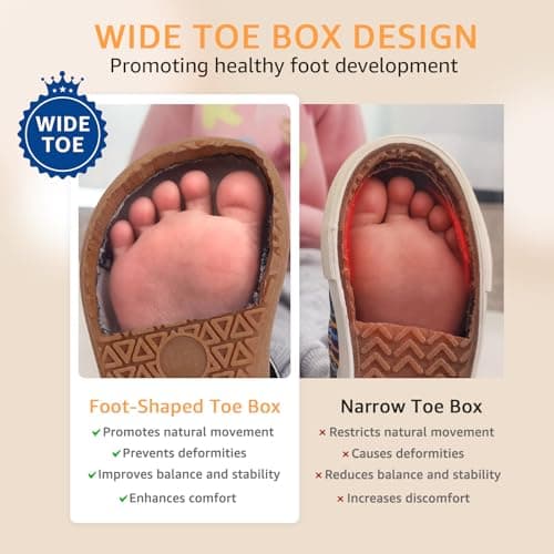 STQ Toddler Girls Sneaker Wide Toe Box Non Slip Barefoot Shoe Comfortable Walking Shoes with Hook and Loop Graphite Black Infant 3 - Thumbnail 4