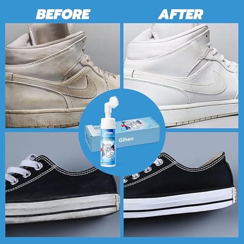 Gihen Shoe Cleaner Kits (9.17 oz), Water-Free Foam Shoe Cleaner with Shoe Brush and Shoe Cloth, Sneaker Care - Thumbnail 2