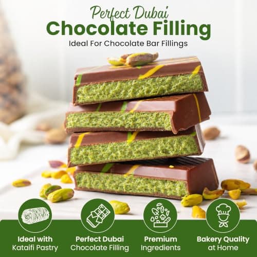 Belgico Bulk Pistachio Crunch sauce – 8.8 lb (4kg) Gourmet Spread for Pastries, Gelato, Knafeh & Dubai Chocolate Bars – Commercial-Grade Filling & Topping - Thumbnail 5