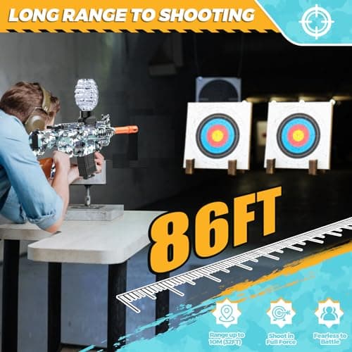 JANNIRESS Electric Blaster Toys Eco-Friendly Splatter Ball Blaster,Automatic Outdoor Games Toys for Activities Team Game - Thumbnail 5