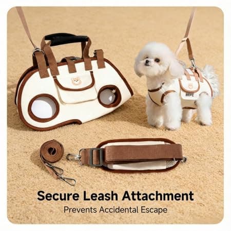 Dog Lift Harness for Small Dogs, Hands-Free Multi-Way Carrying, Full-Body Support for Senior/Injured Pets, Breathable Skin-Friendly Material, Potty-Friendly Open-Leg Design, Adjustable Secure Fit - Thumbnail 2
