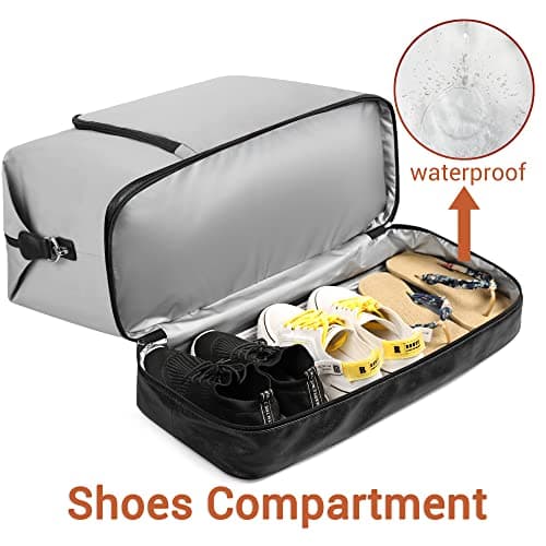 Travel Weekender Bags for Women, Overnight Bag with Shoe Compartment, Oversized Travel Duffel Bag Carry On Tote with Trolley Sleeve 21" for Weekend Travel Business Trip - Thumbnail 3