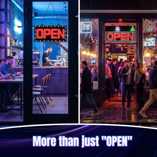 Programmable LED Open Sign,Support for Multiple Open Dynamic and Static Effects,App Control, for Business Window Glass Cafes Bar - Thumbnail 3