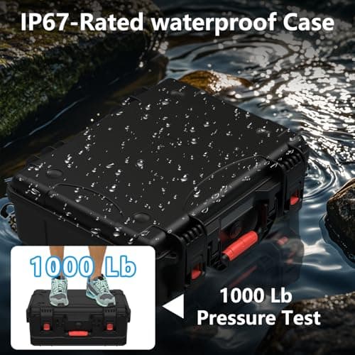 MEKEET Starlink Mini Case, Waterproof Hard case Fits Star Link Mini Dish, Portable Shoulder Dual Carry Options with Precision Cut Foam For Starlink Accessories,Ideal for Travel and Camping - Thumbnail 4