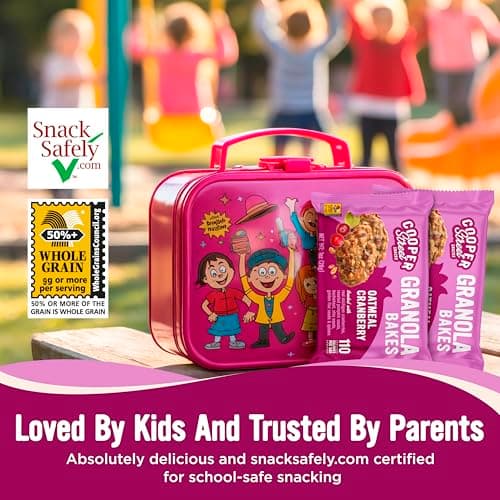 Cooper Street Oatmeal Cranberry Granola Bakes (12 pack) - Individually Wrapped Soft and Chewy Breakfast Granola Bars - Nut, Dairy & Soy Free - Great As Kids Snacks For School, Hiking Or Lunchbreak - Thumbnail 5