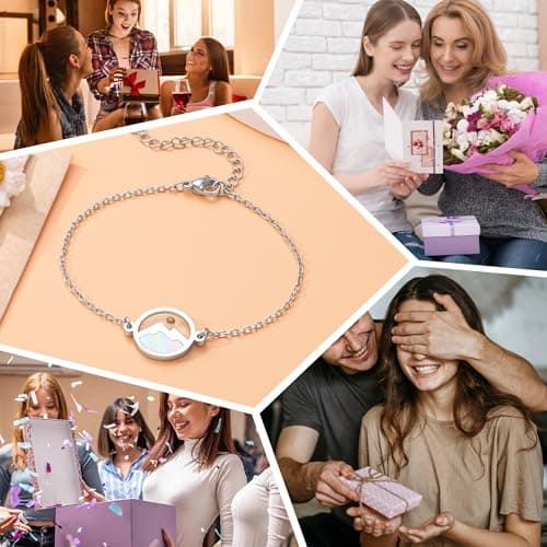 YLWJSP Teen Girl Gifts Trendy Stuff,Mustard Seed Bracelet for Women, Gold/Silver Adjustable Chain Bracelet Christian Gifts (Silver) - Thumbnail 5
