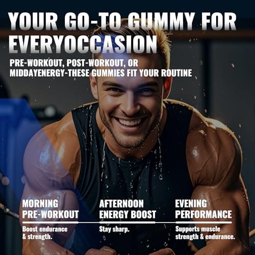 NUTRAGOGO NSF Certified Creatine Gummy - Creatine Monohydrate Gummies for Men & Women-5g of Creatine Monohydrate per Serving - Sugar Free,Vegan, Blueberry Electrolyte Chews, 135 Count - Thumbnail 5