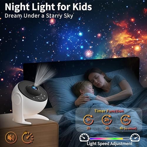 FlyLily Galaxy Projector for Bedroom, 13 in 1 Planetarium Star Projector with Solar System & Constellation, 360° Rotating Galaxy Light Projector, Space Night Light Projector for Kids Adults Gifts - Thumbnail 4
