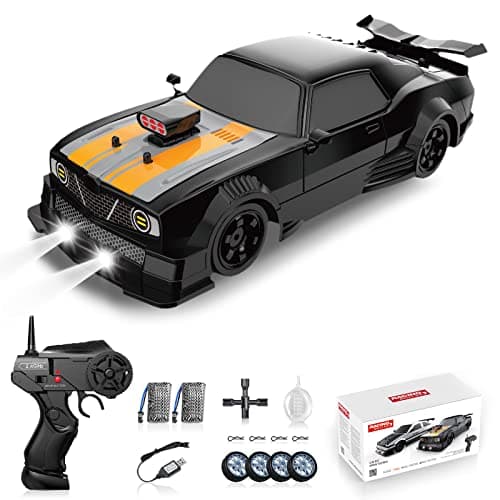 Sakeye RC Drift Car 2.4GHz 1:16 Scale 4WD High Speed Remote Control Cars Vehicle with LED Lights Two Batteries and Drifting Tires Racing Sport Toy Cars for Adults Boys Girls Kids - Image 1