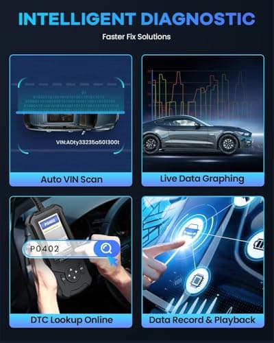 MUCAR CDE900 OBD2 Scanner, ABS,SRS,TCM,ECM System Car Code Reader Diagnostic Scan Tool, 4 Inches Touchscreen, Cover 106 Brands, FCA Autoauth, Wireless Update - Thumbnail 4