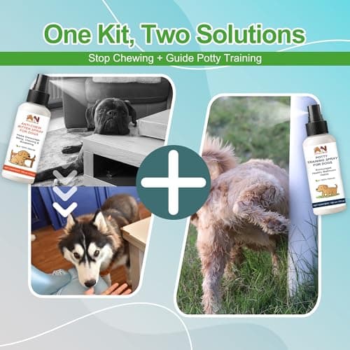 AutumnNest Dog Behavior Training Kit – 2-Pack No Chew Spray + Potty Training Spray – 2×150ml Behavior Correction Set for Puppies & Adult Dogs – Safe & Natural Indoor/Outdoor Training Aid - Thumbnail 4