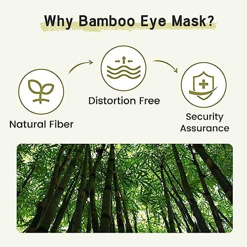 iCooBreeze 100% Handmade Bamboo Sleeping Eye Mask for Women for Men,Night Masks,Organic Sleep Mask,Blockout Eye Mask for Sleeping,Large Size Adjustable (1 PC, Dark Grey) - Thumbnail 5