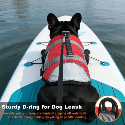 Mklhgty Dog Life Jacket, Reflective & Adjustable Dog Life Vest with Rescue Handle for Swimming and Boating, Ripstop Pet Safety Life Preserver for Small, Medium and Large Dogs - Thumbnail 4