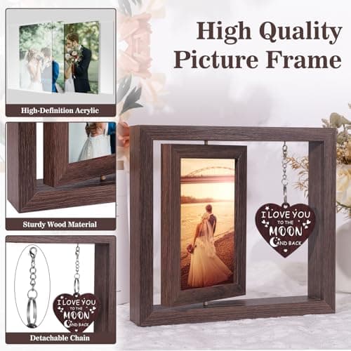 Boiveco Engagement Gifts for Couples, Wedding Gifts for Couples 2026 Love Picture Frame 4x6 Romantic Mr and Mrs Anniversary Wedding Engagement Gift for Him Her Boyfriend Girlfriend Wife Husband, Newlywed Fiance Gift for Women Men - Thumbnail 6