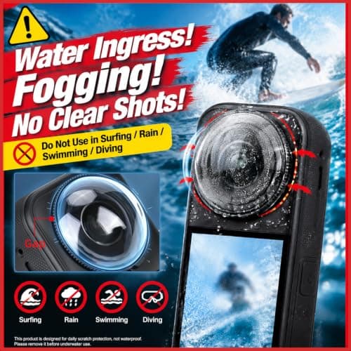 Flymile Insta 360 X5 Premium Lens Guard + 2 Pack Screen Protector Accessories Bundle, 10H Transparency Tempered Glass Film Lens Cover for Insta360 X5 Protective Kit Anti-scratch Camera[Bubble Free] - Thumbnail 6