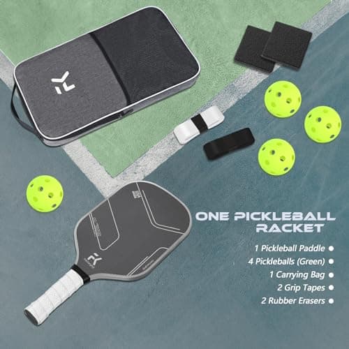 FeichangKeji Pickleball Paddles Set of 2 T700 & 16mm Carbon Fiber Pickleball Paddles with CMS Matte Surface Lightweight Honeycomb Core & Durable Edge Guard Protector & Comfortable Grip - Thumbnail 6