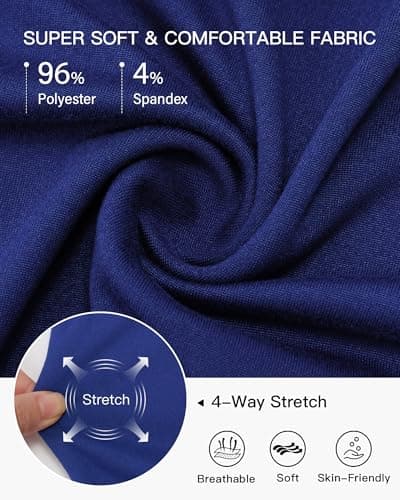Stelle Womens Basic T Shirts Short Sleeve Cropped Tops Fitted Crew Neck Tight T Shirts Summer Tops Royal Blue X-Small - Thumbnail 5