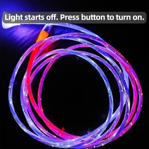 ULIKTO 6.6ft/2m USB Type C Cable Switch On/Off Led Light Up Charger Cable 66W 5A QC3.0 Visible RGB Color Changing Fast Charging Data Sync Cord for Samsung Galaxy S21/S20/S10/S9/Note 20/10/9/8 - Thumbnail 6