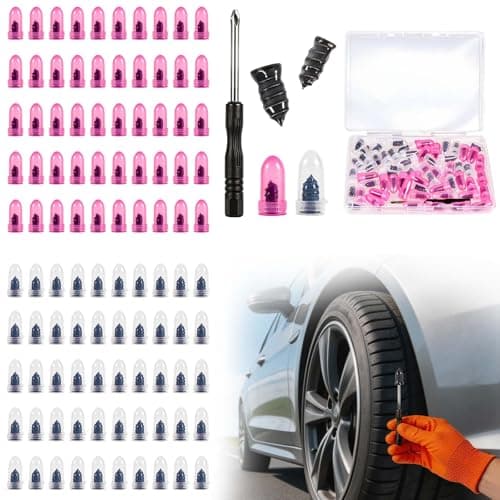 101PCS PCS Tire Repair Rubber Nail, Vacuum Tire Repair Kits Spiral Rubber Nails, Tire Screw Plug Fast Tool Self Service Tire Repair Nail for car, Motorcycle, Truck, Tractor Tire Puncture Repair - Image 1