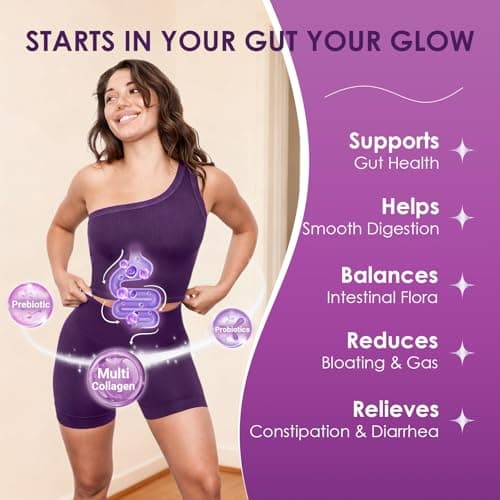 DRFOSTER Collagen Peptides Powder with Probiotics - Hydrolyzed Collagen Type I II III V X with Antioxidant Blend - Multi Collagen for Women Support Skin Hair Nail Joints & Gut, 35 Servings, Non-GMO - Thumbnail 3