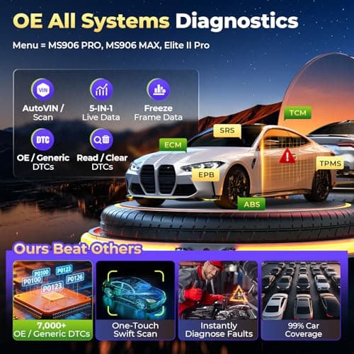 Autel MaxiCOM MK808S-TS OBD2 Scanner: 2026 Same TPMS Tool as MX808S-TS MP900-TS MS906 Pro w/ 3000+ Active Tests, 32 Service, TPMS Pr0gramming Relearn Retrofit, Full System, Up of MK900BT MK808BT Pro - Thumbnail 6