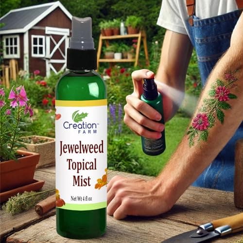 Creation Farm Jewelweed Spray 4 oz - Poison Ivy Itch Relief, Remedy Soothes Itchy Poison Oak, Allergy Rash, Bug Bites, Bee Stings, Para Prurito, Picaduras de Insectos, Hiedra Venenosa - Thumbnail 3