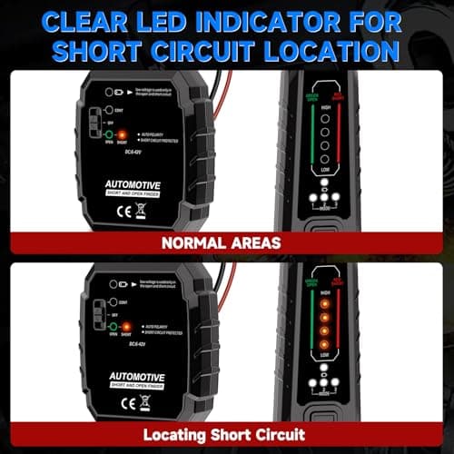 VSTM Wire Tracer Automotive Electrical Open & Short Finder, Circuit Breaker Finder, Circuit Tester, Fault Probe Cable Tracker, DC 6-42V Electrical Circuit Diagnostic Tool - Thumbnail 5