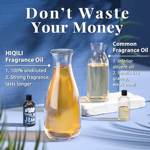 HIQILI Jeans Fragrance Oil for Home Diffuser, Candles & Soap Making, DIY Perfume for Men, Clean & Comforting Scent - 3.38 Fl Oz - Thumbnail 3
