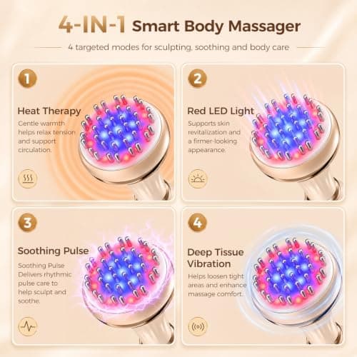 Lihsykds Lymphatic Drainage Massager, Helps Reduce Stretch Marks & Cellulite, for Legs, Arms & Belly, Body Sculpting Machine with Microcurrent, Light, Heat & Vibration - Thumbnail 3