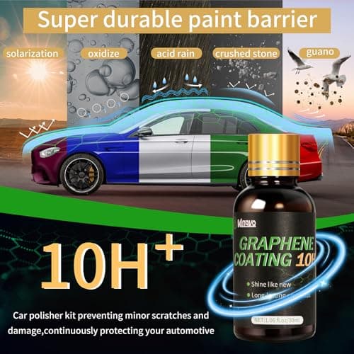 10H Ceramic Coating for Cars, Advanced Graphene Ceramic Coating for Auto Car Detailing, Auto Paint Correction Gloss Hydrophobicty Scratch Resistant,30ML(2-Pack) - Thumbnail 5