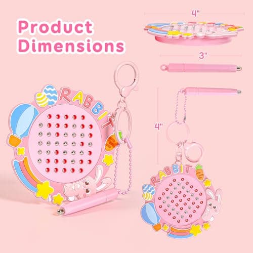 Easter Basket Essentials,Toys for Girls Age 3 4 6 7 8,Sensory Fidget LearningToy,Birthday Gift,Bunny Magnetic Drawing Board for Toddlers Kids 3+,Valentines Day,Travel Magnet Game for Airplane Car Ride - Thumbnail 2