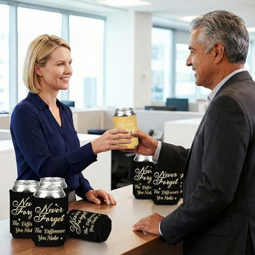 Appreciation Gifts for Coworkers, Employee, Bosses, Mentor, Teacher, Can Cooler Sleeves Holder Pack of 12, Thank You Gifts, End of Year, Retirement Farewell Going Away Birthday Gift, for Women/Men - Thumbnail 4