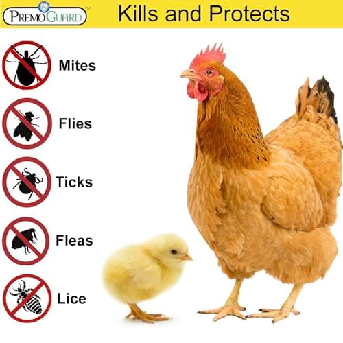Premo Guard Poultry Spray - 128 oz - Kill Scaly Leg, Mites, Fleas, Lice, & Other Pest on Chickens and in Coops - Natural Plant Based Oils for Control, & Prevention - Family Safe with No Egg Withdrawl - Thumbnail 3