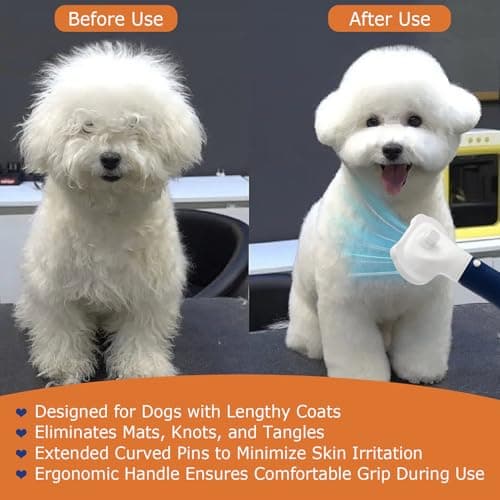 Professional Pet Grooming Dryer 3-in-1 Dog Blow Dryer with Brush, Adjustable Temp, Quiet & Portable - Thumbnail 2