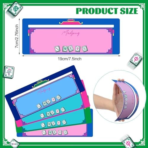 EOYVTX 2026 Mahjong Card 4PCS with 4 Packs Line Finder for Strategy Tool and Shuffler Cards 4PCS Thick PVC Tile Mixers Pecfect Mahjong Accessories and Gifts for Player and Beginners(12PCS) - Thumbnail 3