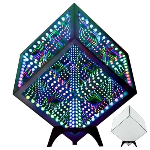Bixobag RGB Infinity Hyper Cube Light with APP Control - Smart Infinity Mirror Night Light, 16M Colors Music Sync, Gaming Room Decor, Mood Lighting for Bedroom Desk and Party (5 Inches)
