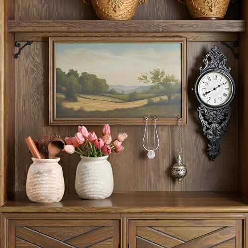 Ceramic Flowers Rustic Vase, Neutral Pottery Farmhouse Vases Home Decor, 7.48" Terracotta Pampas Decorative Vase for Table Entryway Mantel Bookshelf Bedroon Bathroom Living Room - Thumbnail 5