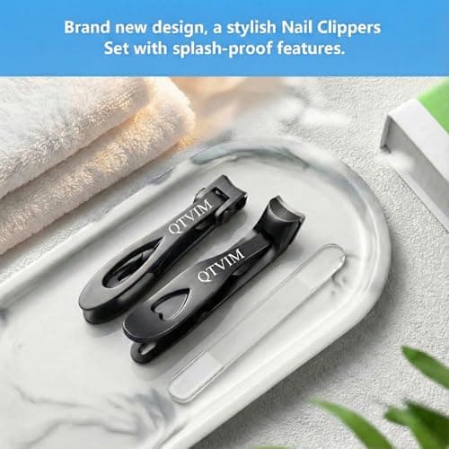 Toenail Clippers for Thick Nails for Men Seniors|3 Pack Ergonomic Long Handle Angled Head Toe Nail Clippers with Catcher|Premium Steel Wide Opening Fingernail Clipper-Heavy Duty Nail Clipper for women - Thumbnail 2