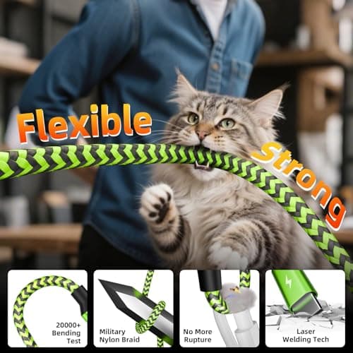 Travel USB C Splitter Multi Charging Cable for Multiple Devices, Fast Charging 4 in 1 Charging Cord, 2Pack 5 FT USB C Phone Charger Cable with 4 Type-C Ports for iPhone 17 Pro Samsung S24 S23 - Thumbnail 4