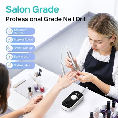 COSLUS E51 Professional Nail Drill Portable Long-Lasting Electric Nail File - Thumbnail 2