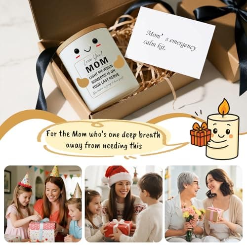Mini Gifts for Mom Birthday Gifts from Daughter Son Husband I Love You Mom Candle for Mother Mommy New Bonus Stepmom Mother-in-Law Best Ever Moms Holiday Gift Love You Mom's Candle - Thumbnail 6