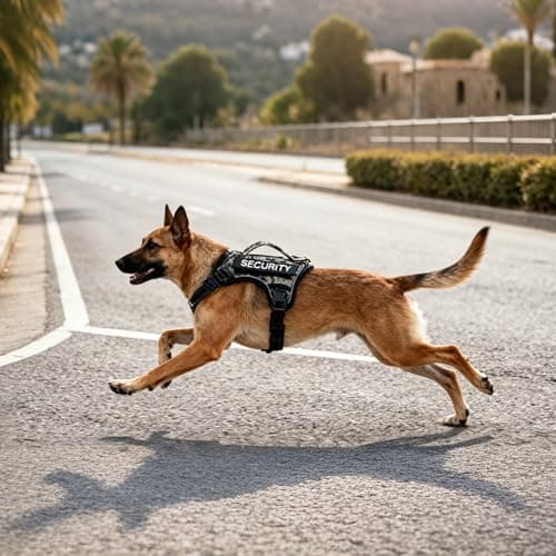 Tactical Dog Harness for Large Dogs, No Pull Military Service Dog Vest with Handle&Molle, Heavy Duty Reflective Adjustable Harnesses for Training Walking Hiking German Shepherd Golden Retriever - Thumbnail 5