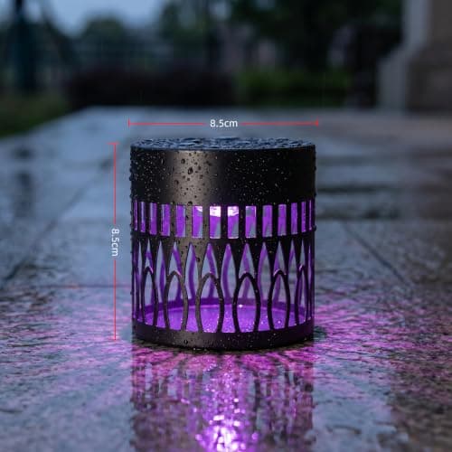 Solar Sunflower Projector Lights Outdoor, New Version Solar Mandala Light, 7 Color Changing Waterproof Wall Light Metal Fence Lights for Yard, Garden, Patio, Backyard Decoration, Multicolor, 2 Pack - Thumbnail 6