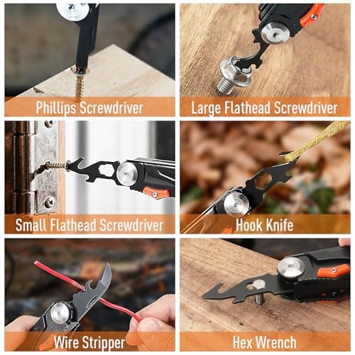 ZOOI Gifts for Men Dad, Pocket Multitool, EDC Gear, Mens Gifts for Him Boyfriend, Fathers Day Mens Gifts for Dad, Pocket Tools for Fishing Camping Gear, Fathers Day Dad Gifts from Daughter Wife - Thumbnail 6