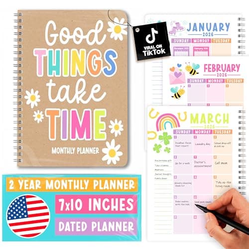 2026-2027 Monthly Planner - 2 Year Monthly Planner 2026-2027, Month Calendar Planners 2026 to 2027, Calendar Book, Kraft Month Planners & Organizers