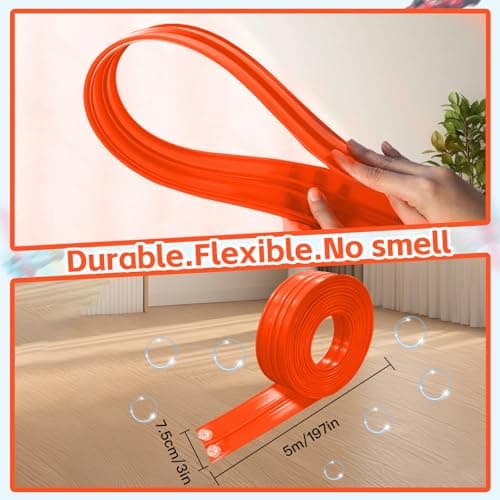 16.5 Ft Flexible Race Track for Kids - Compatible with Hot Wheels 1/64 Diecast Cars - Includes 8 Racing Cars & Super-Grip Gravity Ramp -Rollable Portable DIY Track Toy, Gift for Boys Girls 3-8, Orange - Thumbnail 5
