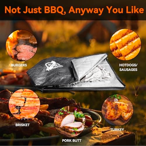 BBQ Blanket for Resting Meat, 21in Insulated Brisket Bag - Thumbnail 2