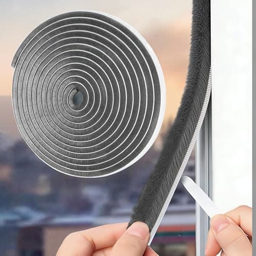 WEZKYLCG 40FT Weather Stripping Door Seal, Self-Adhesive Window Insulation for Winter, Door Frame Gap Filler Sealing Strip, Soundproofing, Dustproof (Gray, 0.35'' Wide X 0.2'' Thick) - Image 1